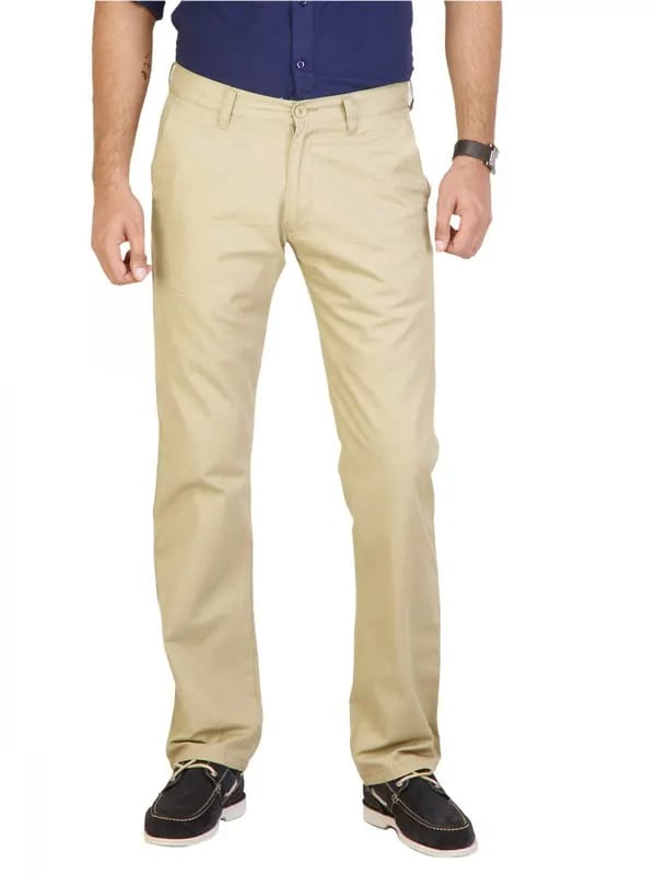 Highlander Men Classic Chinosdk.Cream Trousers