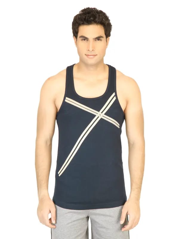 Facit Men Fitness Ves Navy Blue Innerwear Vests
