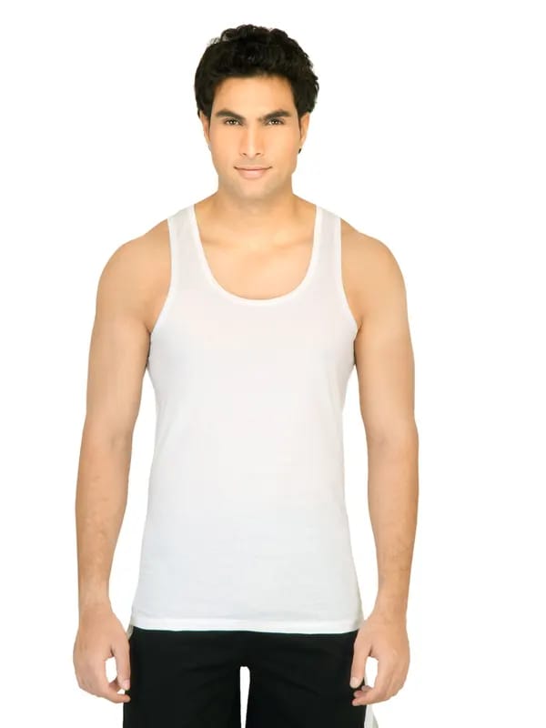 Facit Men Regular White Innerwear Vest