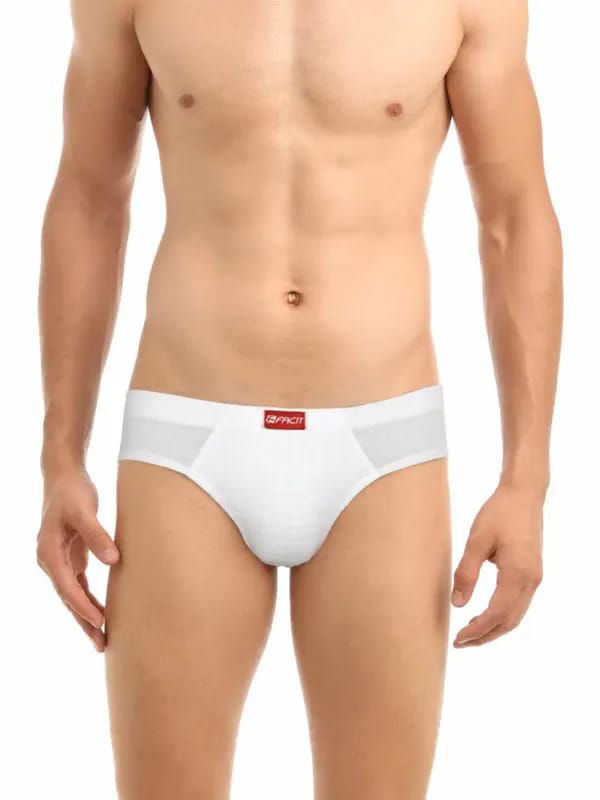 Facit Men Pack of Two White Mid-Rise Briefs