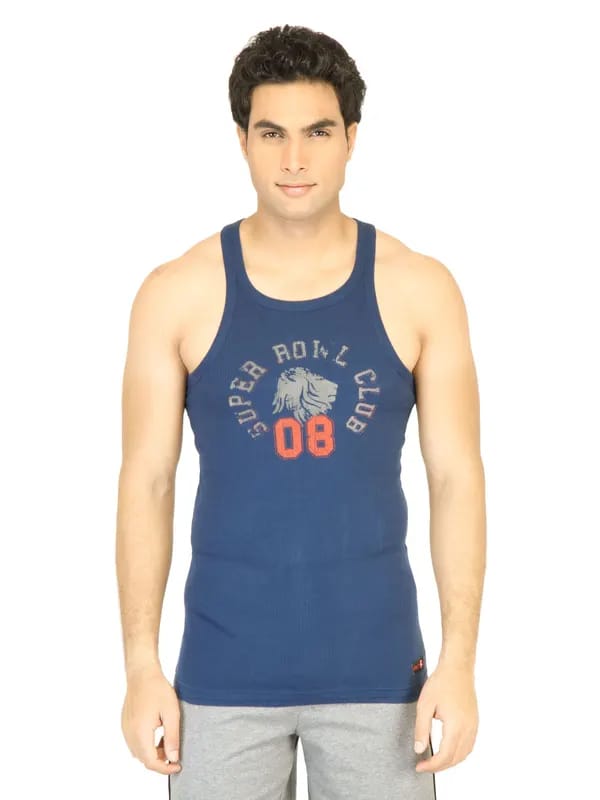 Facit Men Sportz Navy Blue Innerwear Vest