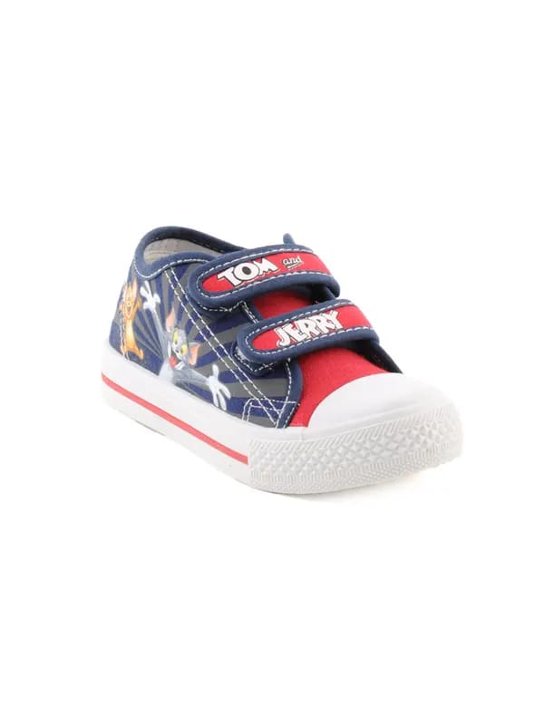 Warner Bros Kids Unisex TJ Happy Canvas Navy Blue Casual Shoes