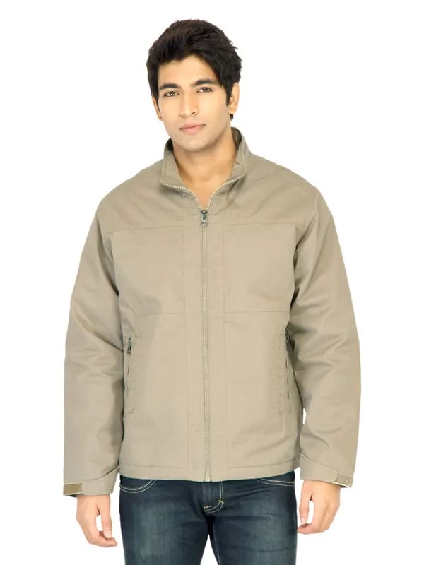 Turtle Solid Men Khaki Jacket