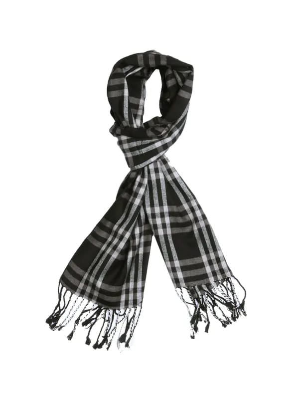 Turtle Check Men Black Scarf