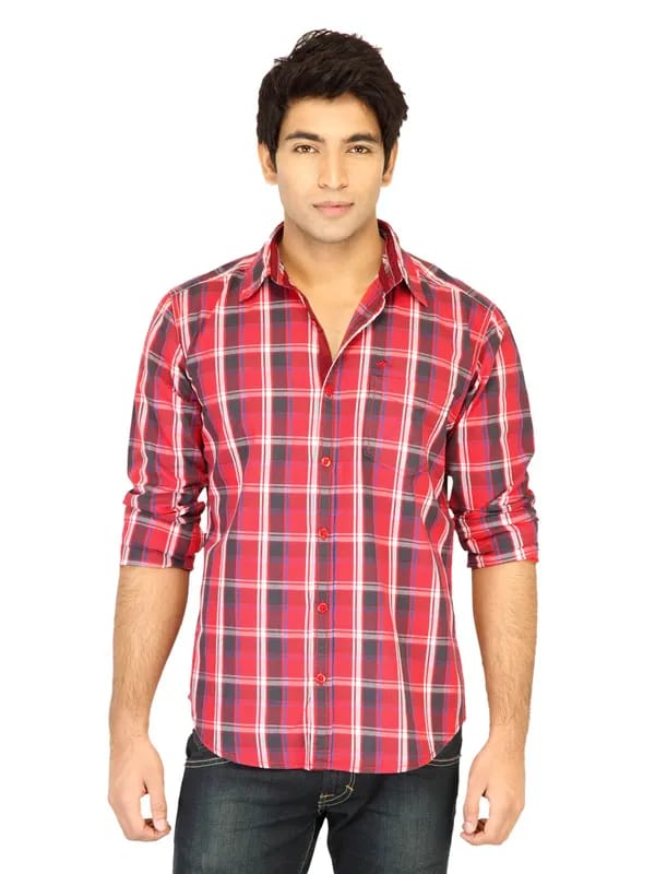Highlander Men Check Red Shirt