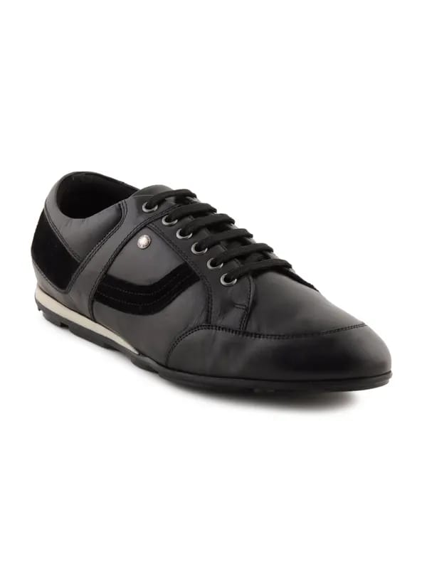 Enroute Men Leather Black Casual Shoes