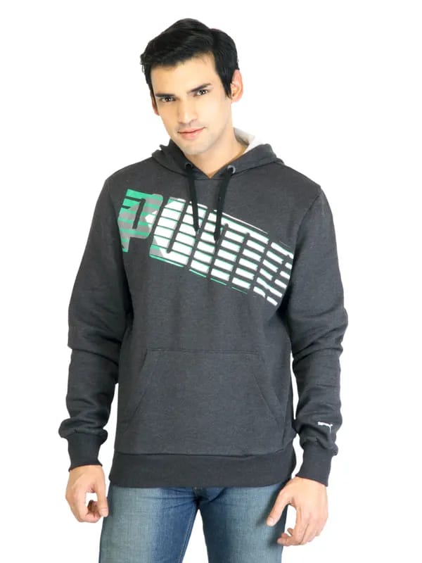 Puma Men Cheveron Wording Grey SweatShirt