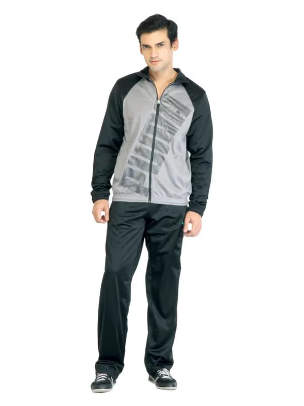 Puma Men Tricot Graphic Grey Tracksuit