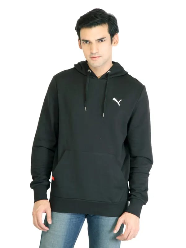 Puma Men Ess Hooded Black Sweatshirt