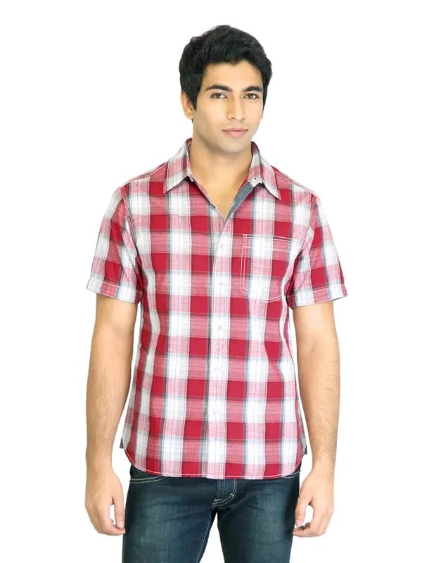 Levis Men Check Red Shirts