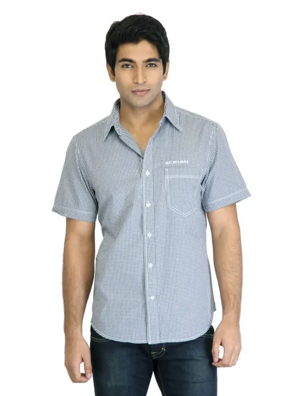 Levis Men Check Navy Blue Shirts