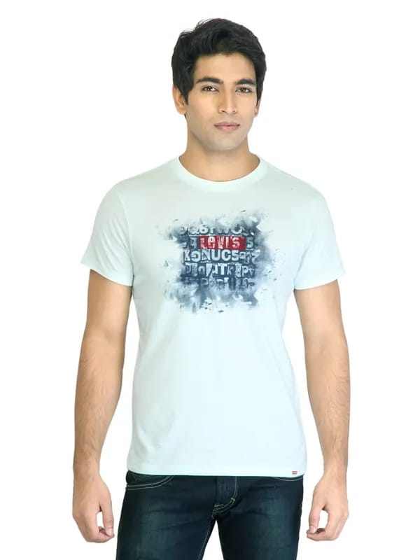 Levi's Men Printed Blue Tshirts