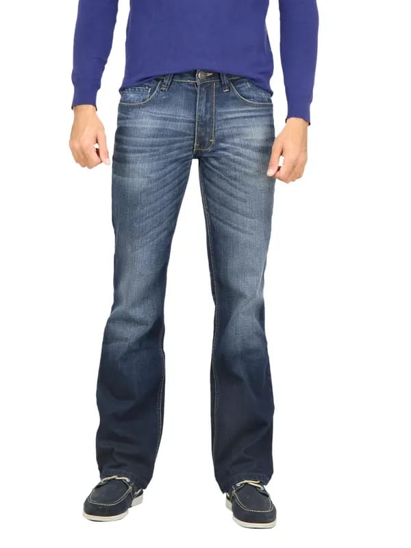 Locomotive Men Washed Blue Jeans
