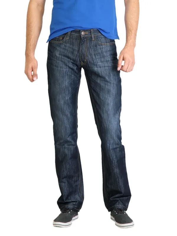 Locomotive Men Washed Blue Jeans