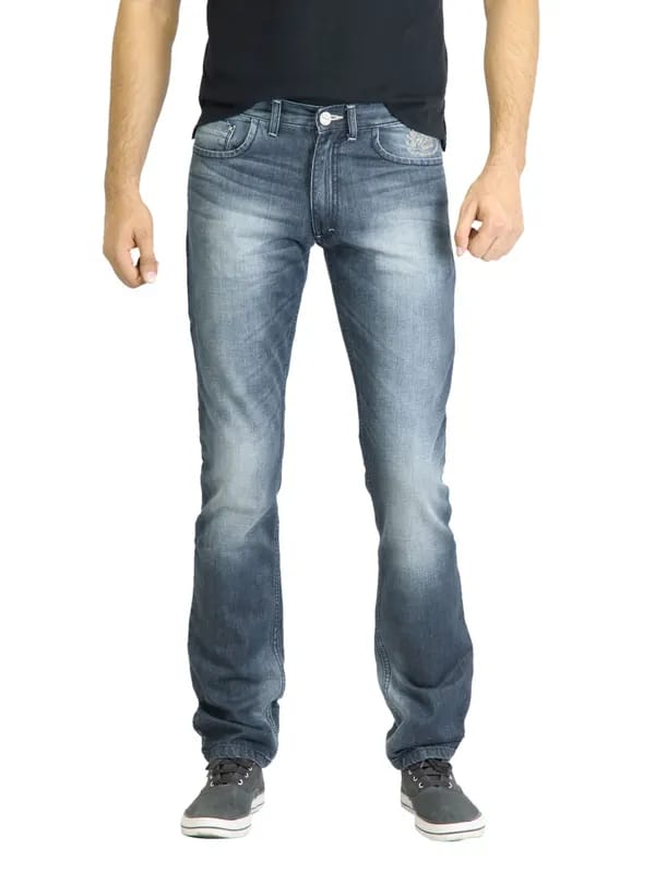 Locomotive Men Washed Blue Jeans