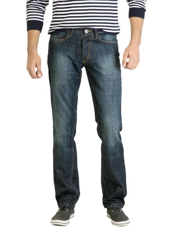 Locomotive Men Washed Blue Jeans