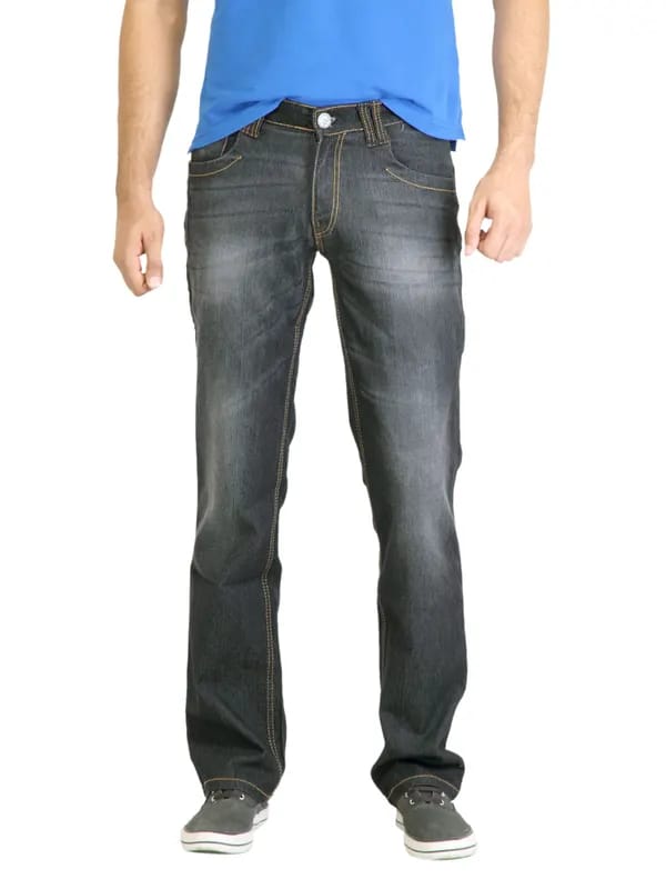 Locomotive Men Washed Black Jeans