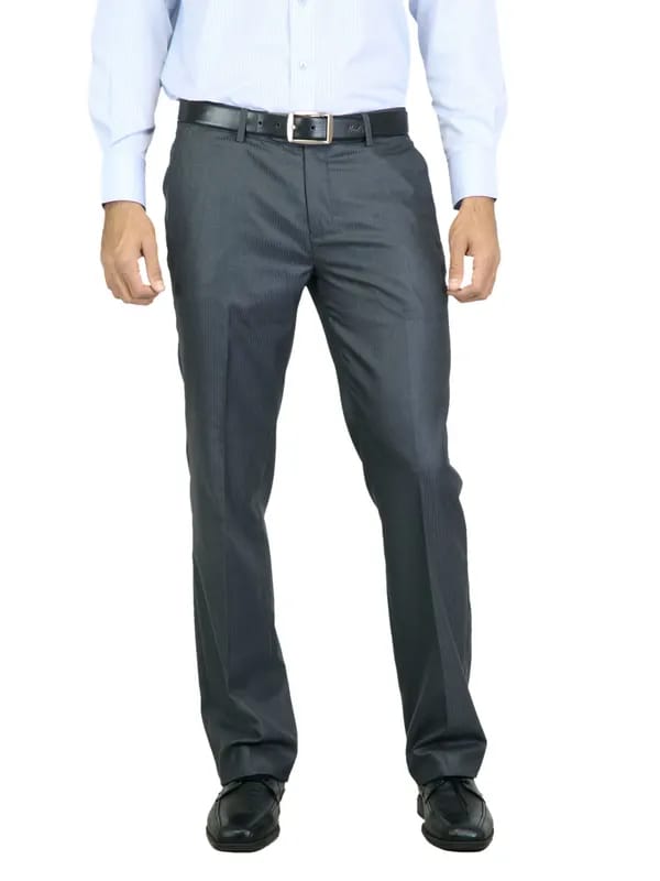 Genesis Men Stripes Grey Trouser