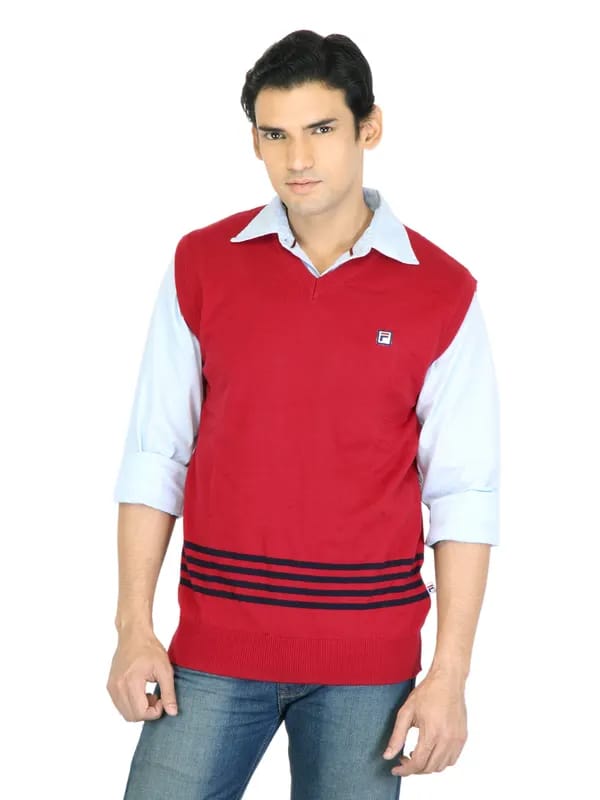 Fila Men Blanc Red Sweater