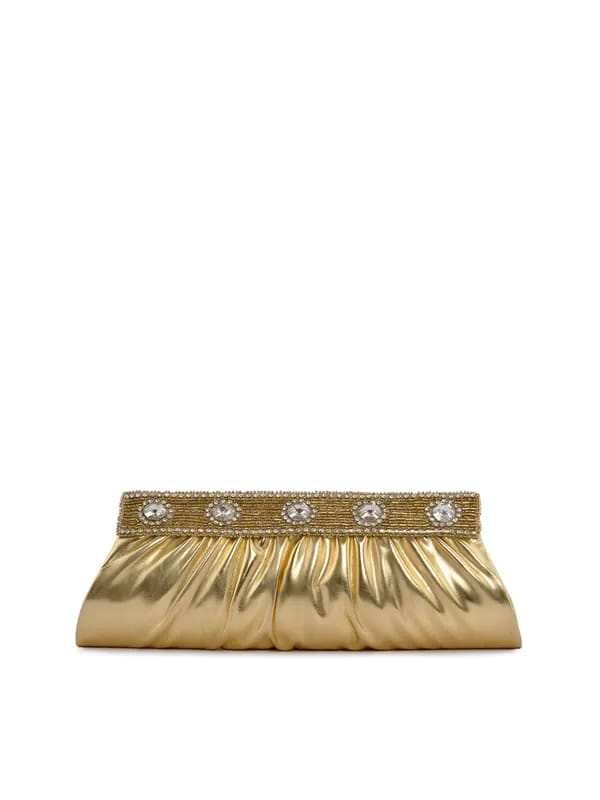 Spice Art Women Zircons Gold Clutch