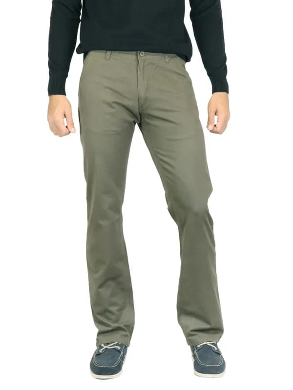 Highlander Men Solid Olive Trouser