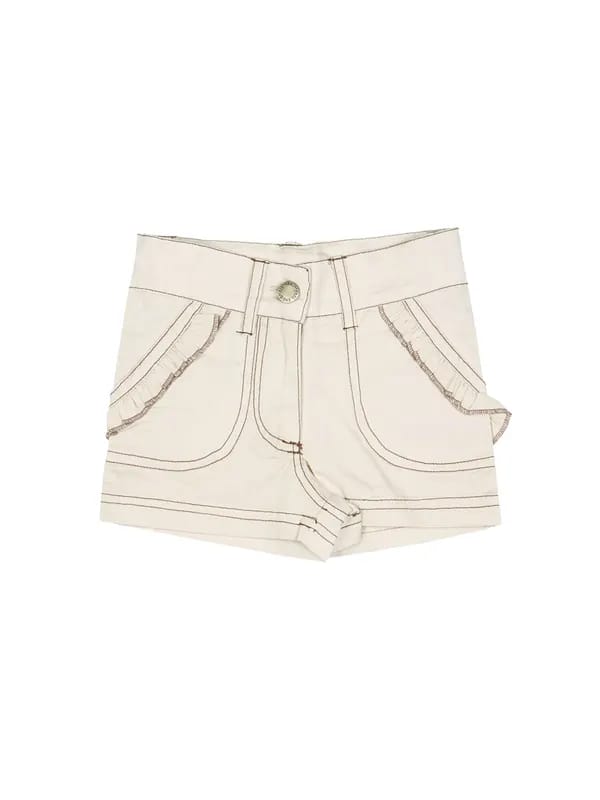 ANT Kids Girls Solid Beige Short