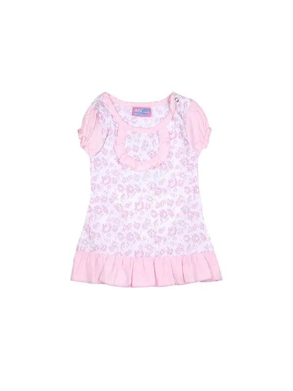 ANT Kids Girls Printed White Dress