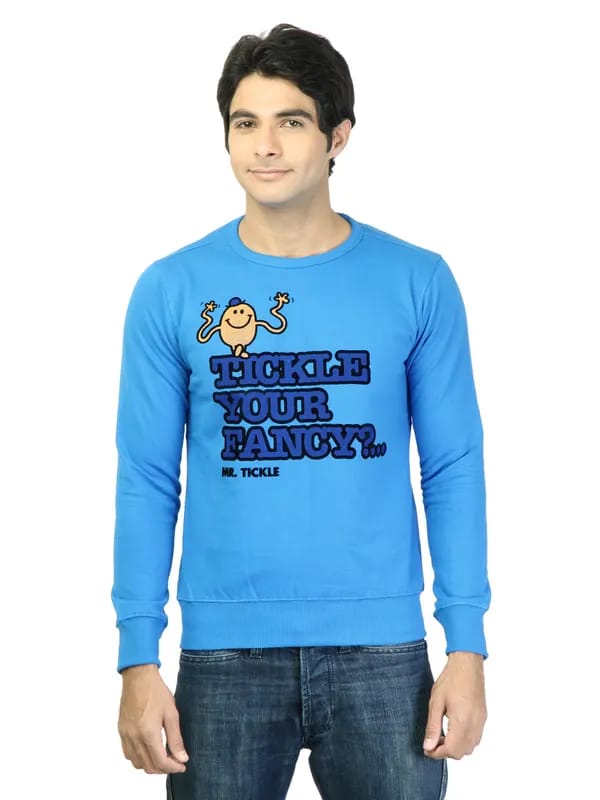 Mr. Men Men Printed Blue Sweatshirt