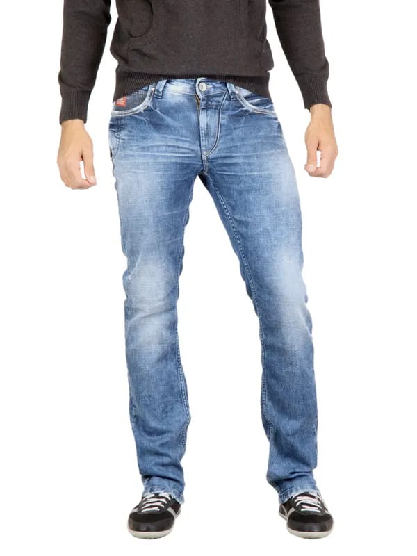 Spykar Men Washed Blue Jeans