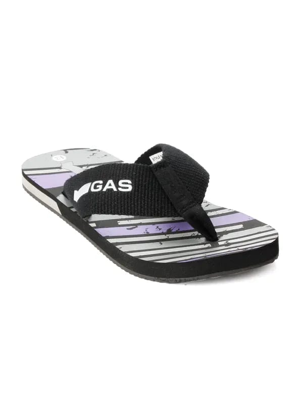 Gas Men Black Wave Flip Flops