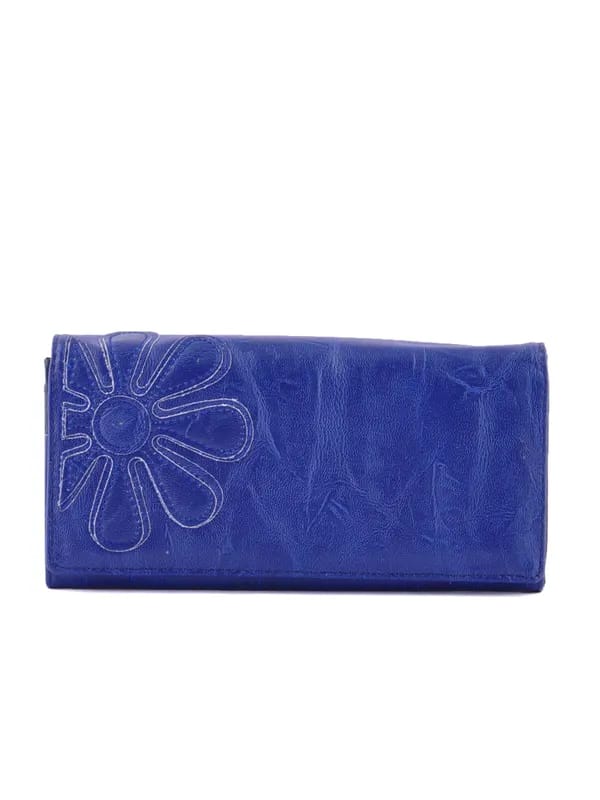 Lino Perros Women Flower Blue Wallet
