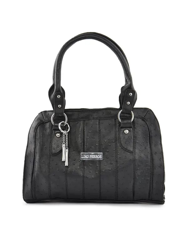 Lino Perros Women Polka Black Handbag
