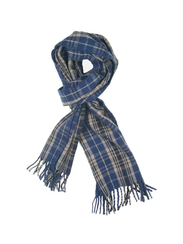 Reid & Taylor Men Check Blue Muffler