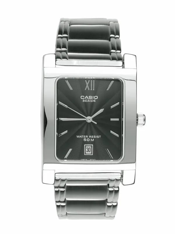 CASIO Enticer Men Silver-Toned Analogue Watch BS014