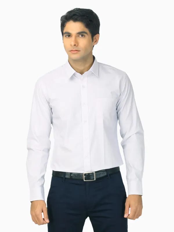 Mark Taylor Men White & Black Striped Shirt
