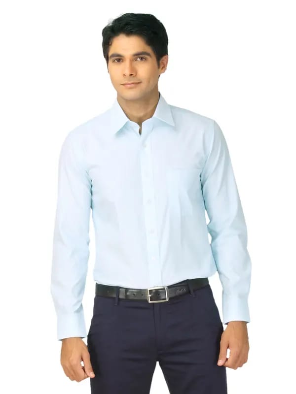 Mark Taylor Men Blue & White Striped Shirt