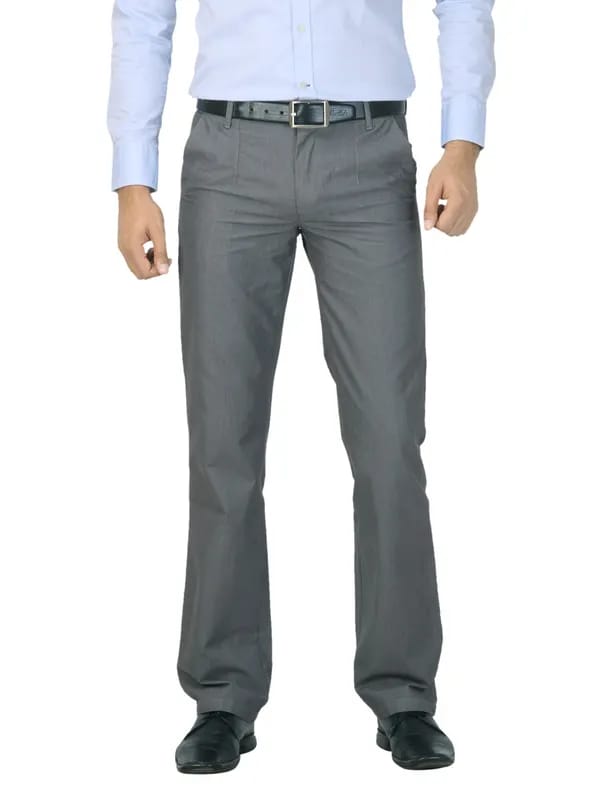 Mark Taylor Men Solid Grey Trouser