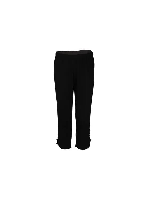 Doodle Girls Lace Bow Black Leggings