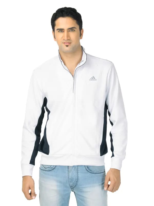ADIDAS Men Solid White Jacket