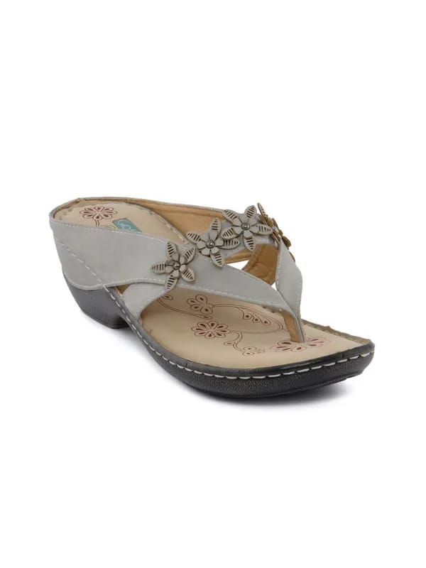 Catwalk Women Flower Grey Heels