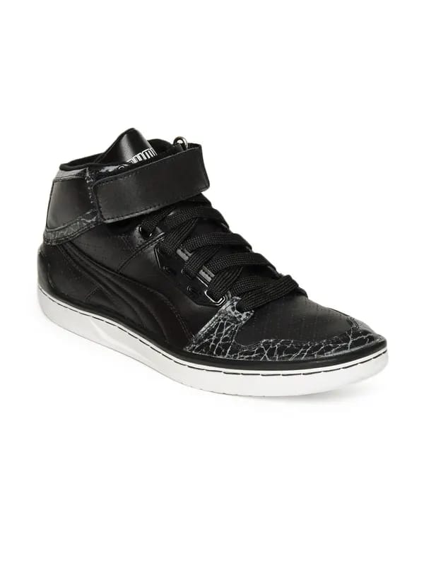 Puma Men Black Unlimited Hi Evo Lux Sneakers