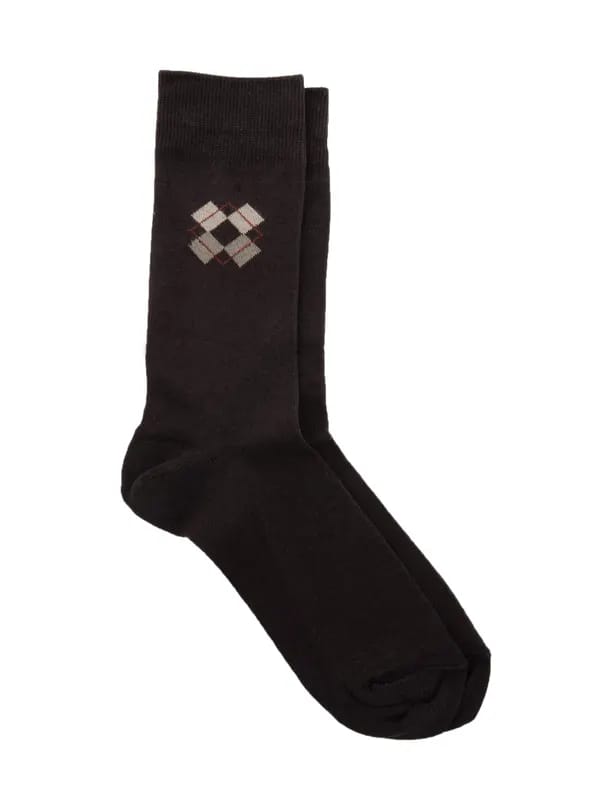 Reid & Taylor Men Solid Brown Socks