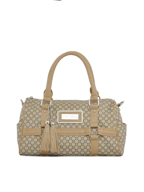 Lino Perros Women Printed Camel Handbag
