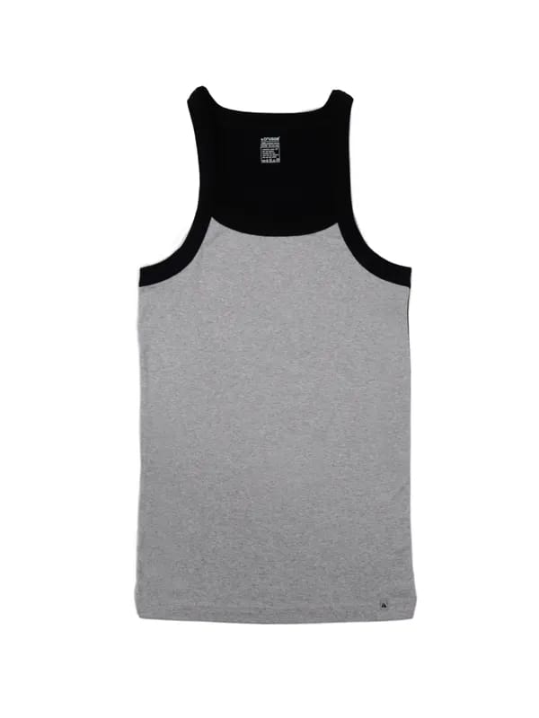 Crusoe Men Square Neck Tee Grey Melange Innerwear Vest