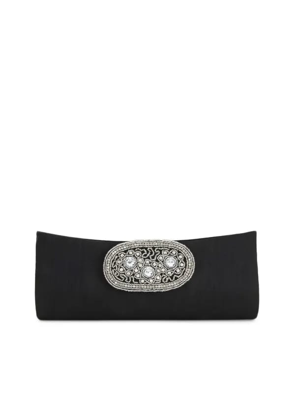Spice Art Women Zircons Black Clutch