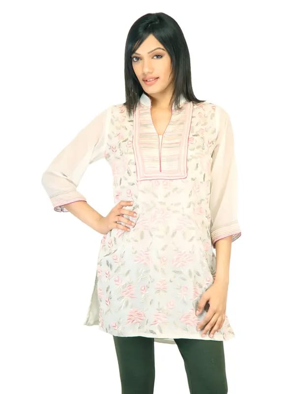 Aneri Women Sufi Cream Kurta