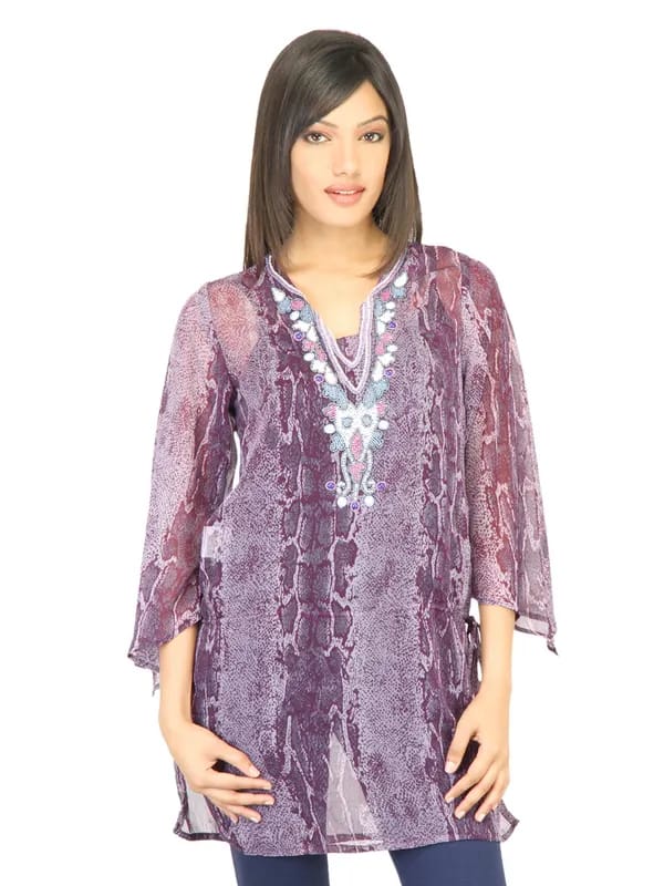 Aneri Women Cleo Purple Kurta