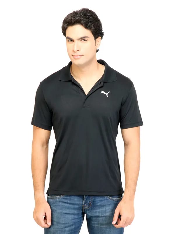 Puma Men Team Essential Polo Black Tshirts