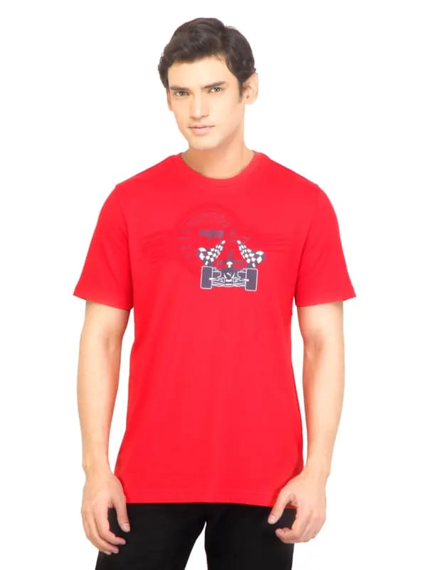 Puma Men GP Budg Logo Red Tshirts