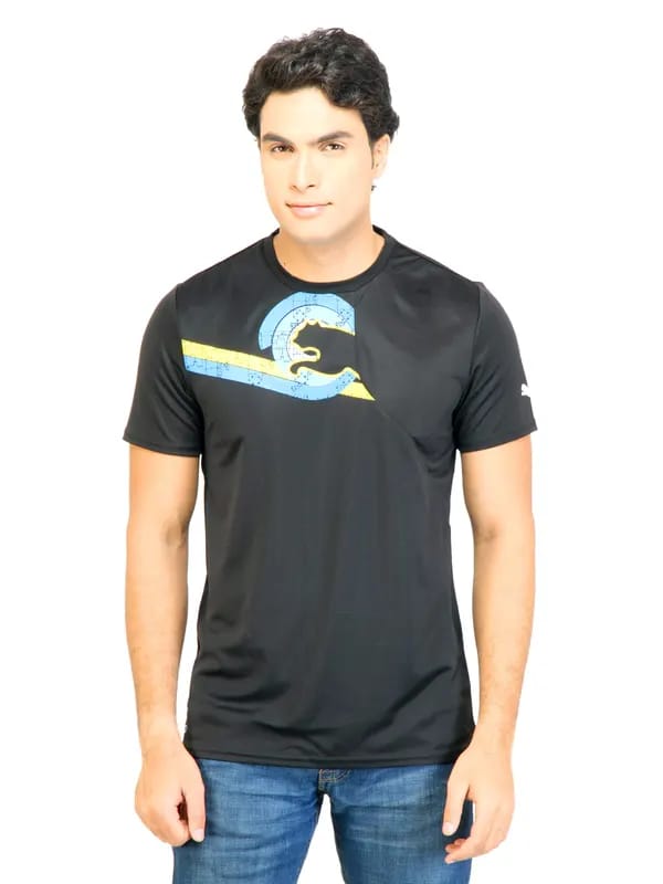 Puma Men Powercat Graphic Black Tshirts